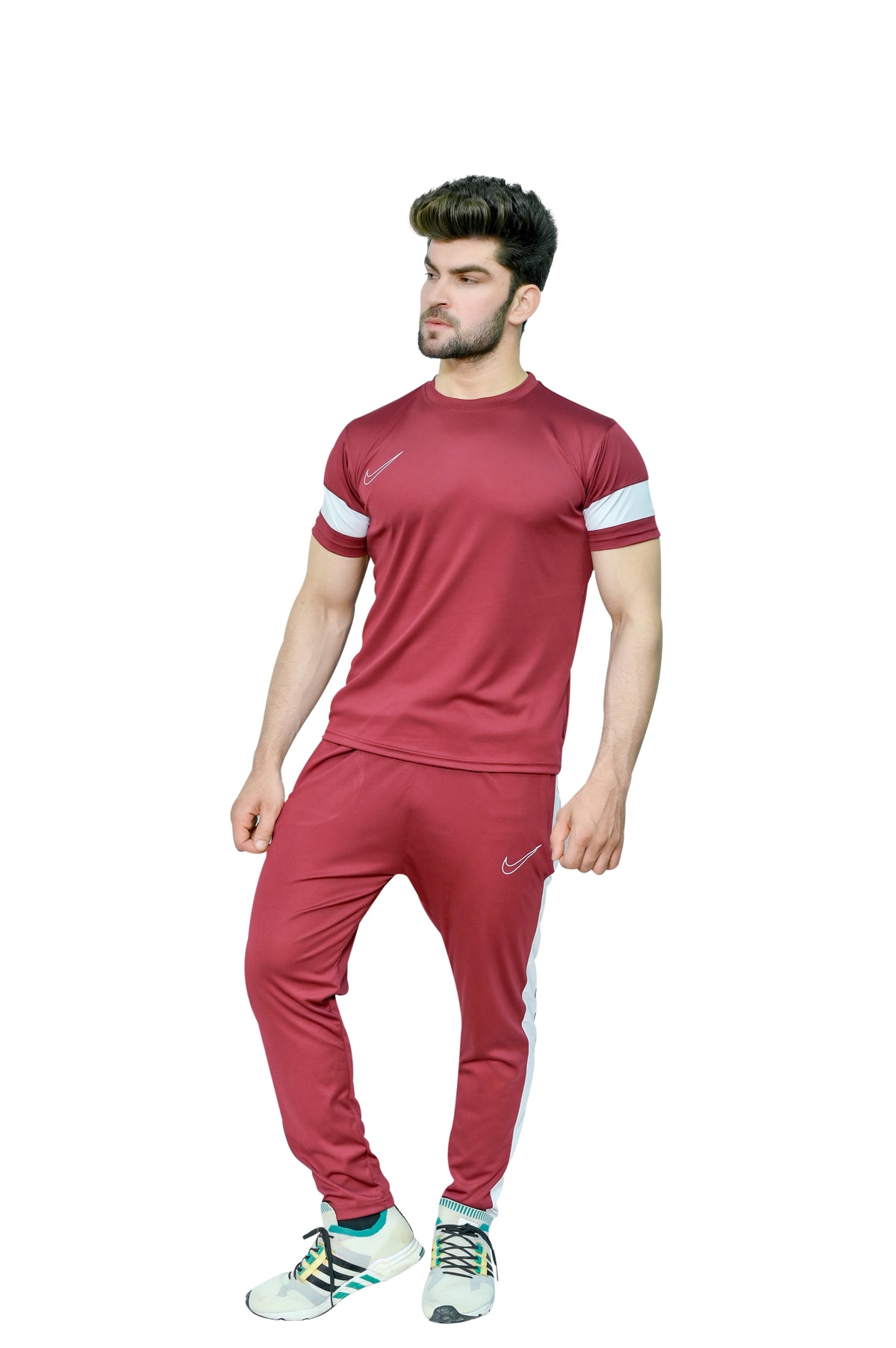 NK Maroon Tracksuit - Summer (Shirt & Trouser)