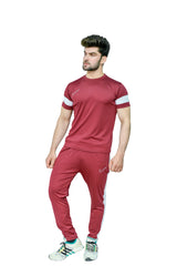 NK Maroon Tracksuit - Summer (Shirt & Trouser)