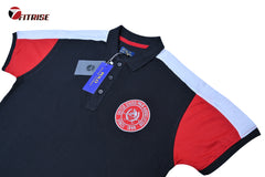 RL PREMIUM  POLO SHIRT - WHITE + BLACK + RED