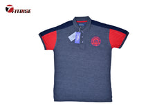 RL PREMIUM  POLO SHIRT - CHARCOAL + BLACK + RED