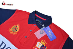 RL PREMIUM  POLO SHIRT -  NAVY BLUE + WHITE + RED