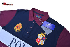 RL PREMIUM  POLO SHIRT - MAROON + NAVY BLUE+ WHITE