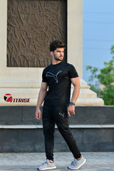 Black PMA Tracksuit  - Summer (Shirt & Trouser)