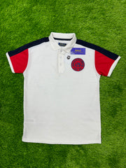 RL PREMIUM  POLO SHIRT - WHITE +BLACK + RED