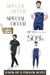 Premium Black NK DRIFIT + Navy Blue & White PMA ( Pack Of 2 ) ( Track Suit )